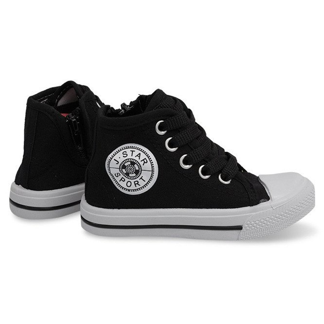 Tênis cano alto infantil Y1312 preto