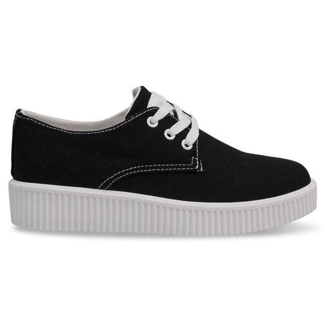 Tênis preto creepers BK-15 com cordões