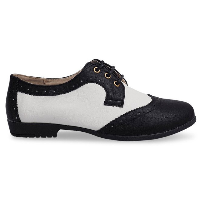 Sapatos Classic Jazz 4D85G Preto branco