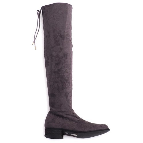 Botas altas de camurça Lycra 3037 cinza