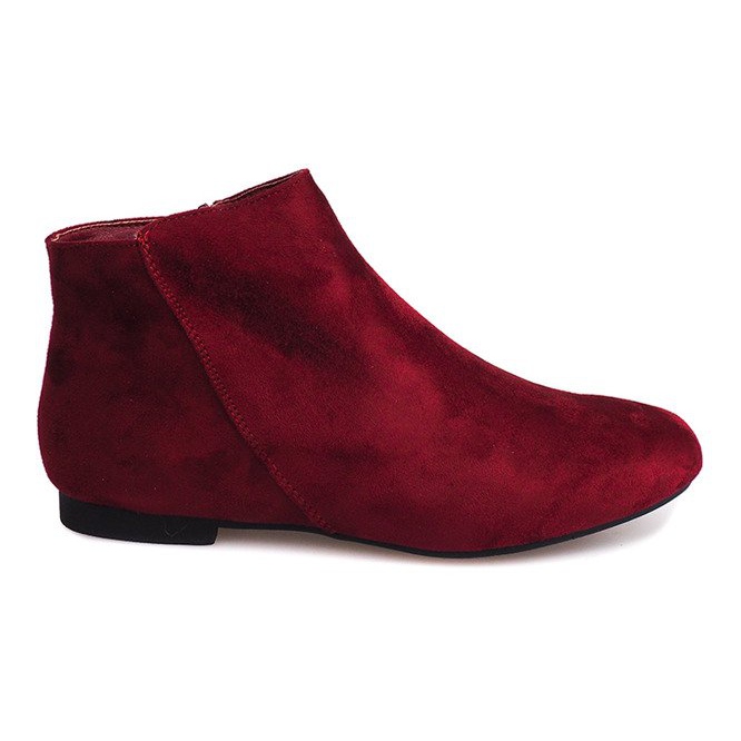 Botas de camurça Chelsea botas 7-106 vermelhas vermelho