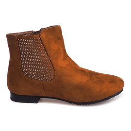 Botas de camurça Botas Chelsea 7-133 Camel marrom