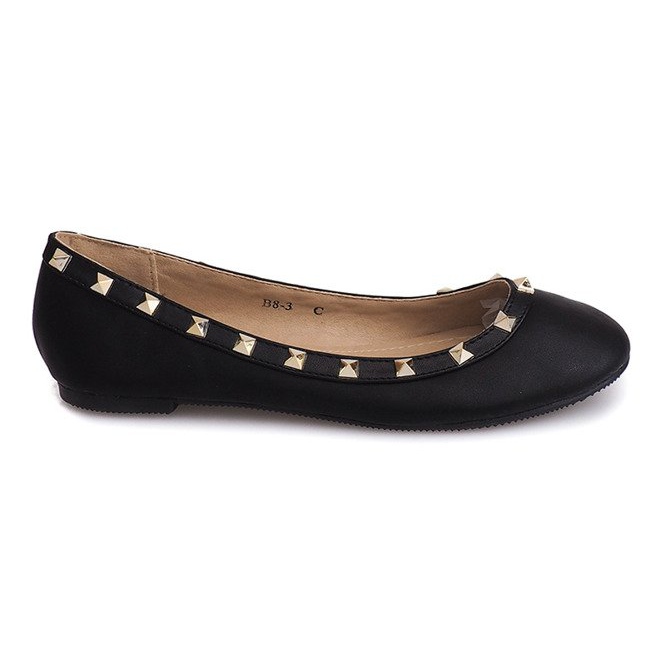 Bailarinas clássicas com pregos B8-3 preto