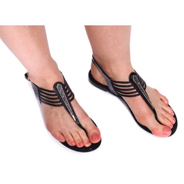 Sandálias Meliski com Cyrkoniami 001-356 Preto