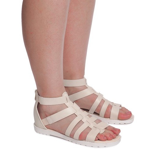 Sandálias romanas LEI-109 Beige bege