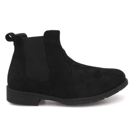Botas de camurça Jodhpur 7-K3520A pretas preto
