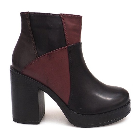 Botas de salto com borracha preta YBS280 preto Botas de salto com borracha preta YBS280 preto