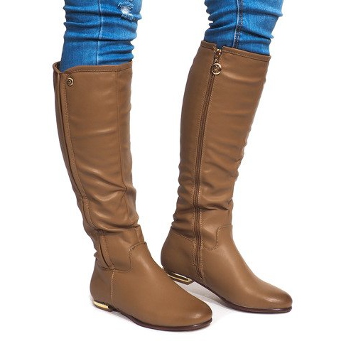 Botas de cano alto TL12865-18 Khaki multicolorido verde Botas de cano alto TL12865-18 Khaki multicolorido verde