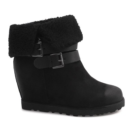 Botas Quentes em Cunha 18-8 Pretas preto