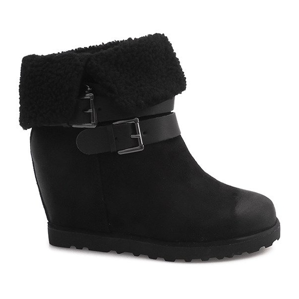 Botas Quentes em Cunha 18-8 Pretas preto