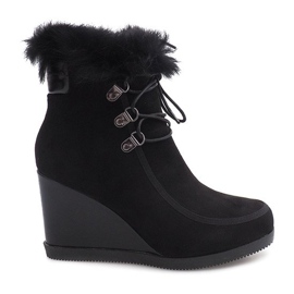 Botas Quentes em Cunha J-6 Pretas preto