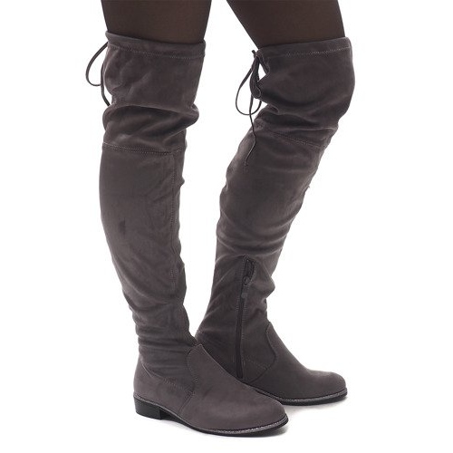 Botas de camurça 30701 cinza