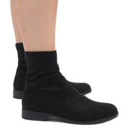 Botas de camurça Jodhpur XQ99 pretas preto