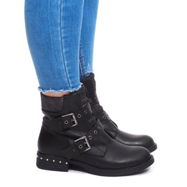 Botas Quentes Com Fivela M170 Preta preto