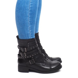 Botas Quentes Com Fivela M172 Preta preto