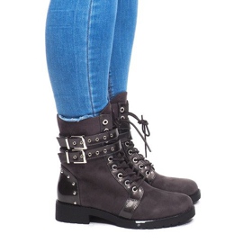 Botas de camurça A-52 cinza