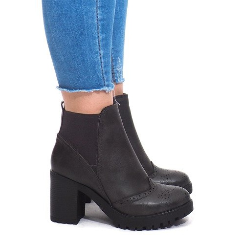 Botas quentes 35-611 cinza