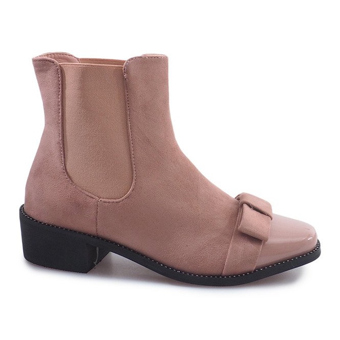 Botas quentes com laço LS3006 rosa Botas quentes com laço LS3006 rosa