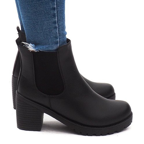Botas quentes de salto DD5211-1 Preto