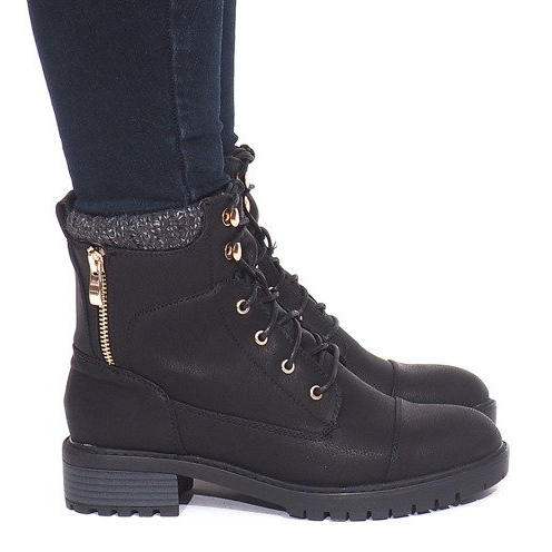 Botas quentes B9817-KB pretas preto