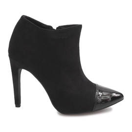 Botas em camurça de salto alto 1131-5 pretas preto