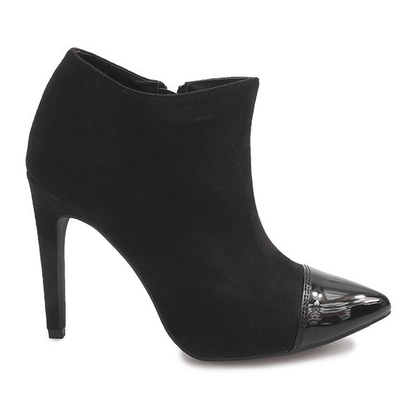 Botas em camurça de salto alto 1131-5 pretas preto