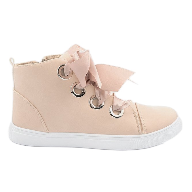 Botas e laços de camurça TL0147 Bege Botas e laços de camurça TL0147 Bege