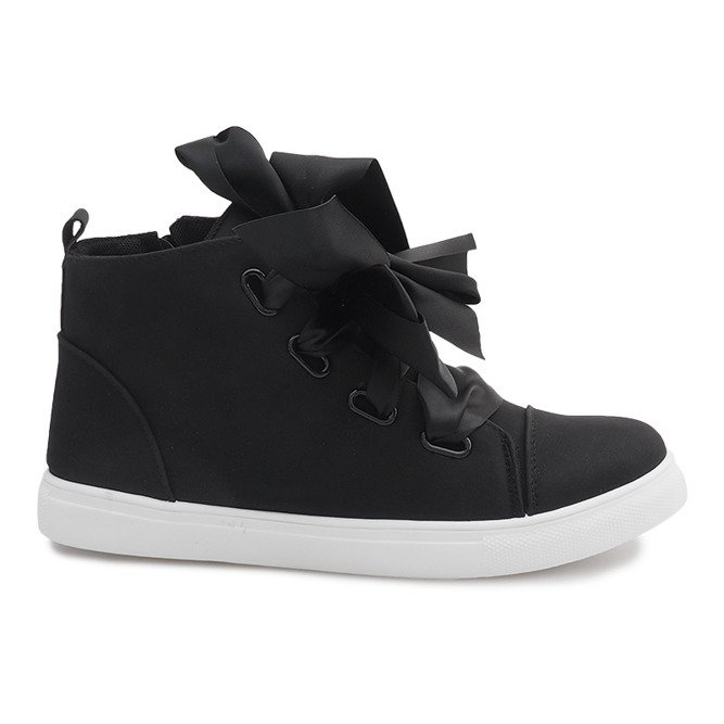 Botas de camurça com laços TL0148-4 Preto Botas de camurça com laços TL0148-4 Preto