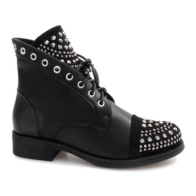 Botas Openwork Com Pregos KL-278 Pretas preto