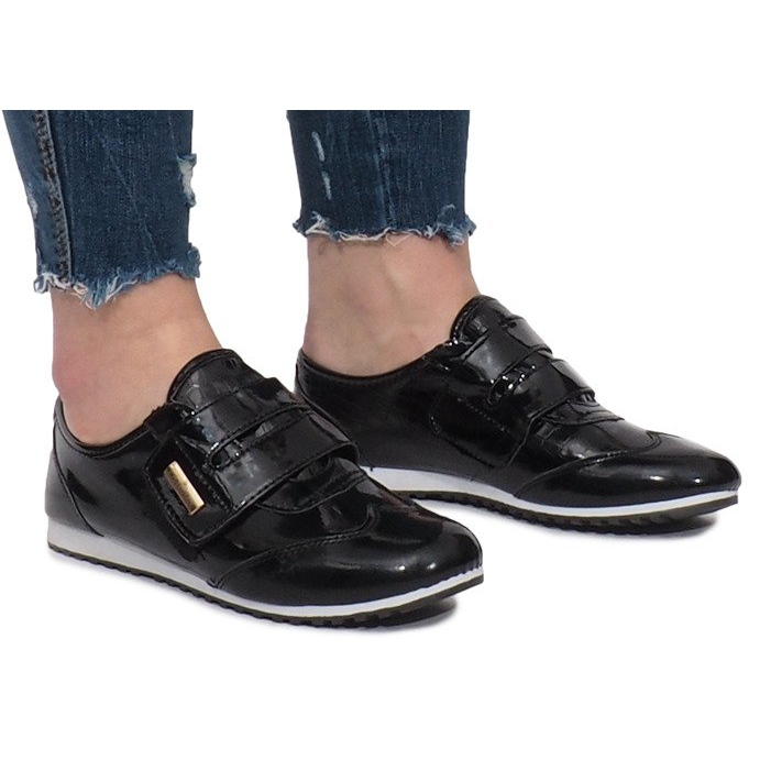Black Brogues Com Velcro Denise preto Black Brogues Com Velcro Denise preto