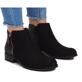 Botas de camurça com zíper M49-6 Preto