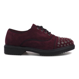 Maroon Brogues com tachas Raymonde vermelho