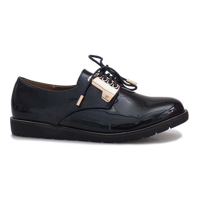 Sapatos lacados azul marinho Rose