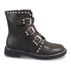 Botas verdes com tachas WD-713 multicolorido