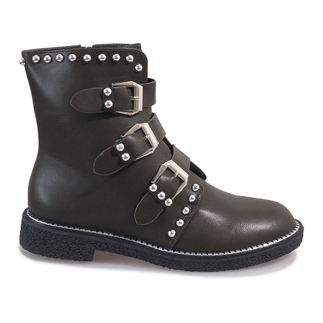 Botas verdes com tachas WD-713 multicolorido Botas verdes com tachas WD-713 multicolorido