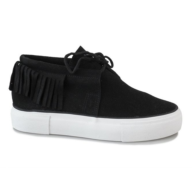 Trepadeiras pretas com franjas boho A-63 preto