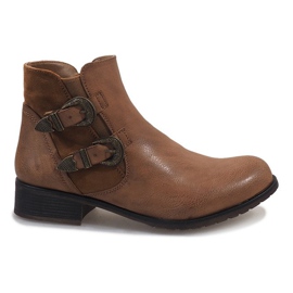Botins de camelo com fivelas 2993 castanho