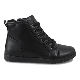 Botas pretas MY551-2T ​​com atacadores preto