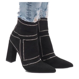 Botins de camurça com tachas 1932 preto