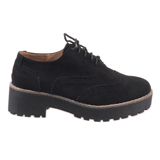 Sapatos pretos de jazz de salto alto LL185