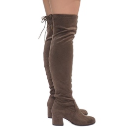 Botas de camurça no poste TE1704-3 multicolorido