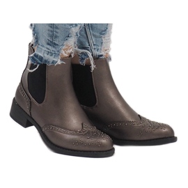 Botas cinza com tachas Botas K86 Jodhpur