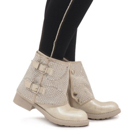 Marquiiz Botas decoradas com ouro 6352-PA dourado