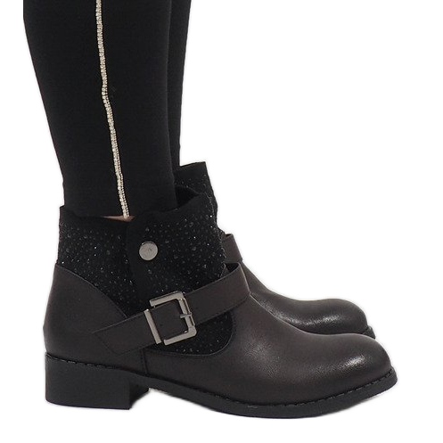 Marquiiz Botas pretas embelezadas BY95 preto