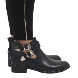 Ideal Shoes Botas abertas azul marinho Y8157 azul-marinho