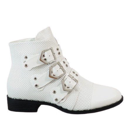 Botas brancas com fivelas 17018-94A branco
