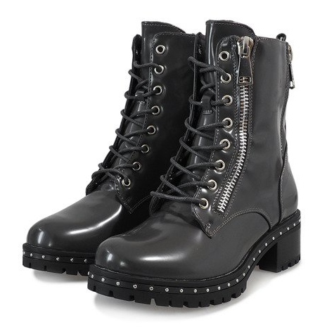 Mulanka Botas militares cinza A-40