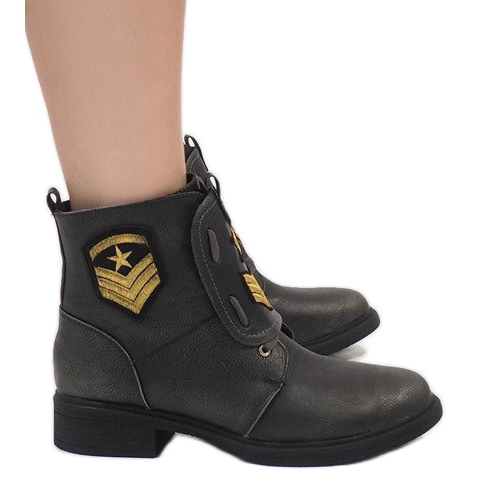 Mulanka Botas militares cinza H-4