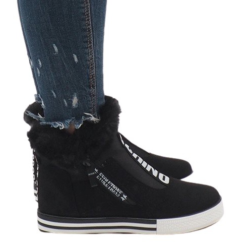 Botas pretas com isolamento de camurça NB220P preto