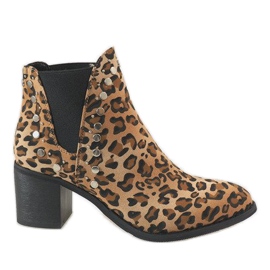 Erynn Botas leopardo no poste M290-1 multicolorido